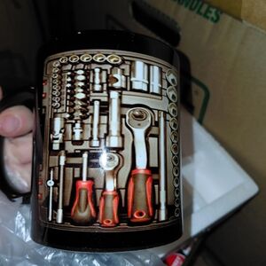 Black Mug with Tool Design